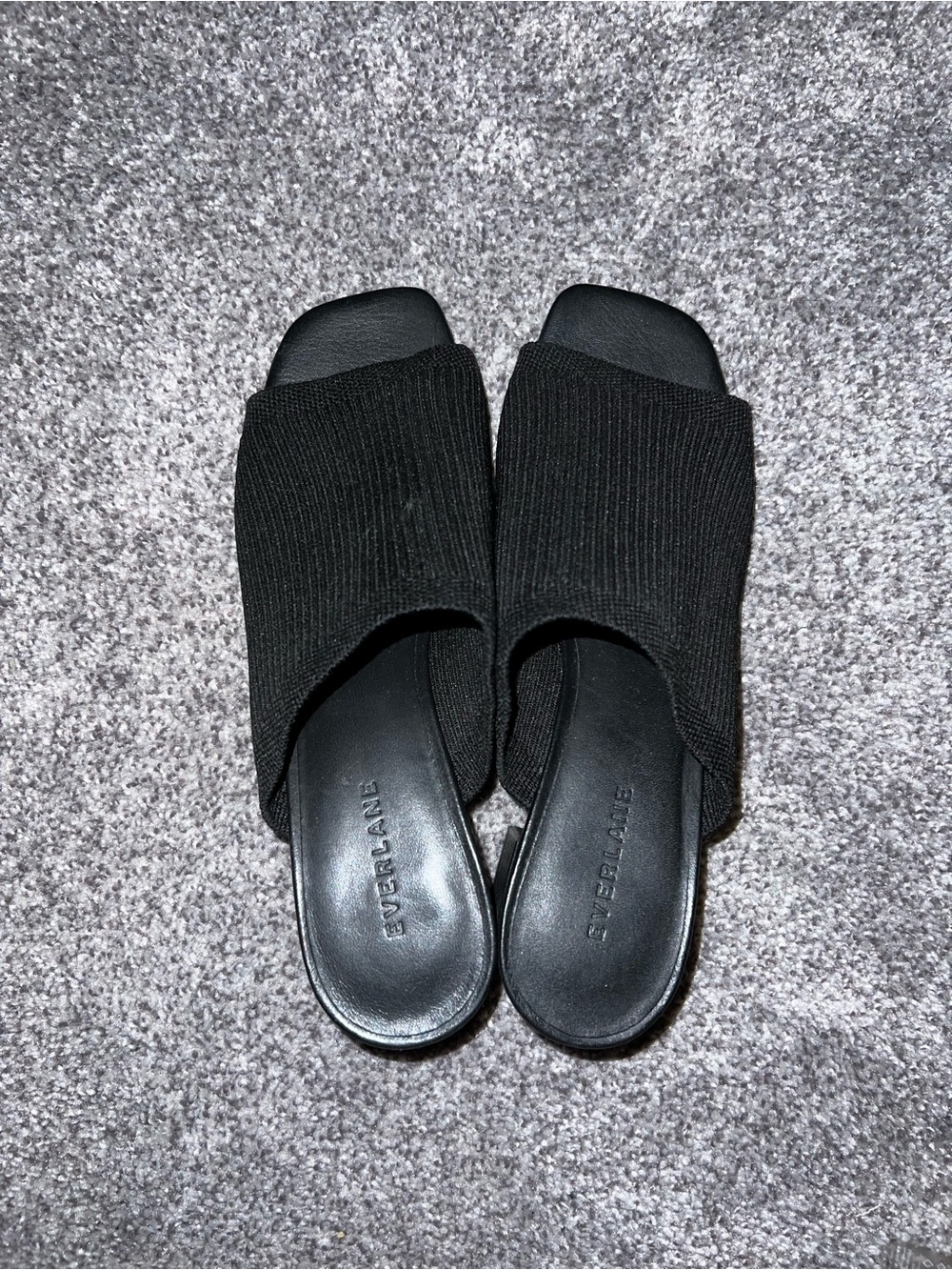 Everlane Black Glove Mules in ReKnit